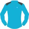 Vertical Technical Langarm-t-shirt, Electric blue / dark grey
