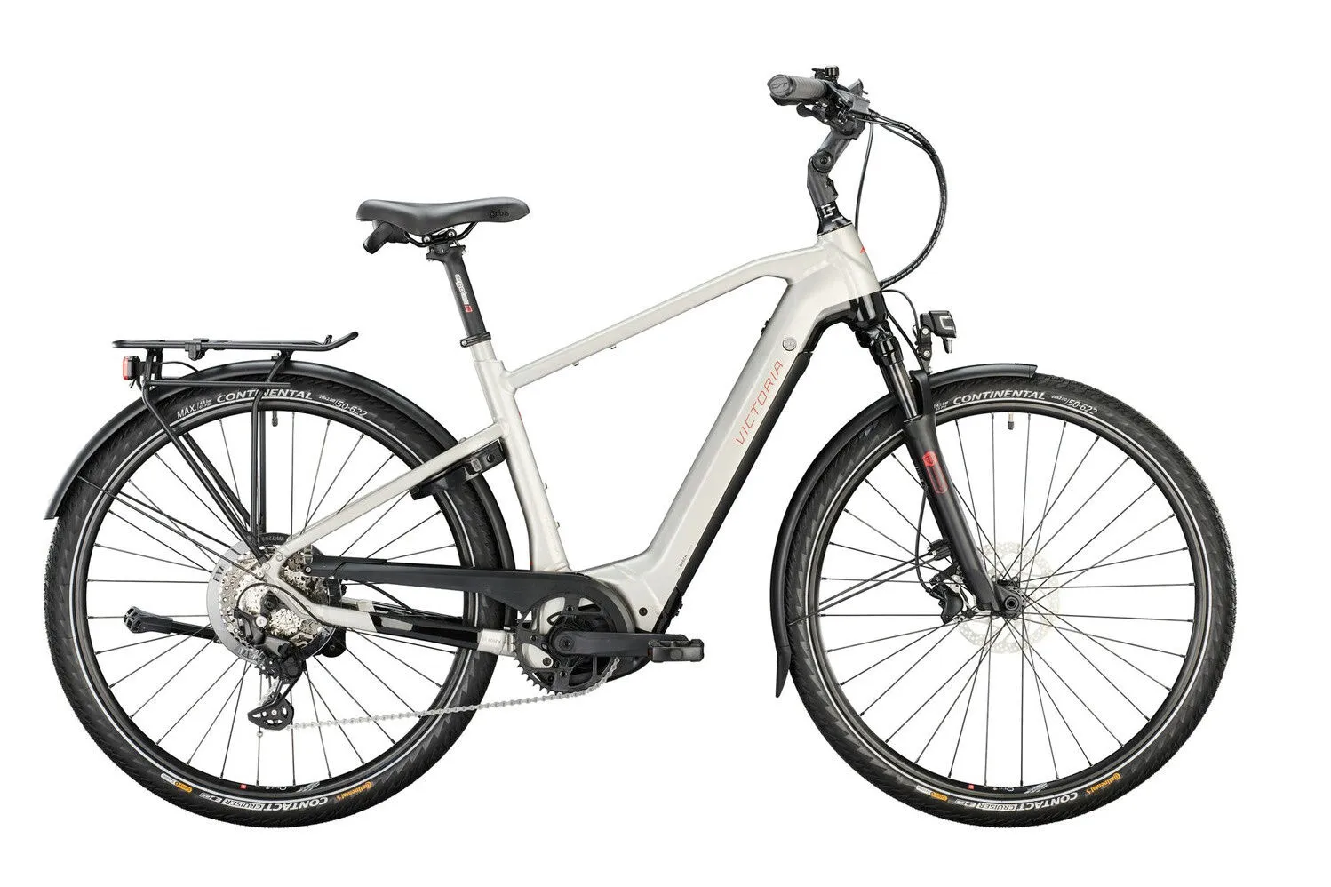 Victoria eManufaktur 12.8 Good Grey 28" 625 Wh Diamant, Silber, 50cm Victoria eManufaktur 12.8 Good Grey 28" 625 Wh Diamant, Silber, 50cm