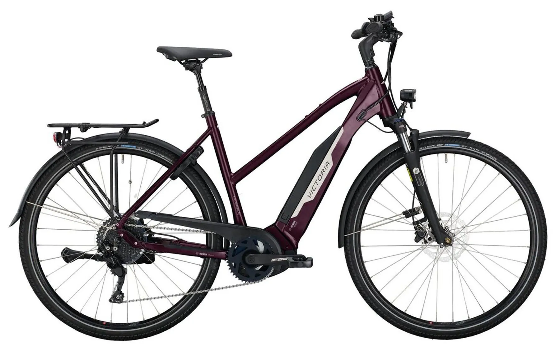 Victoria eTrekking 10.8 Violet 28" 500 Wh Trapez, Hersteller-blackberry violet, 53cm Victoria eTrekking 10.8 Violet 28" 500 Wh Trapez, Hersteller-blackberry violet, 53cm