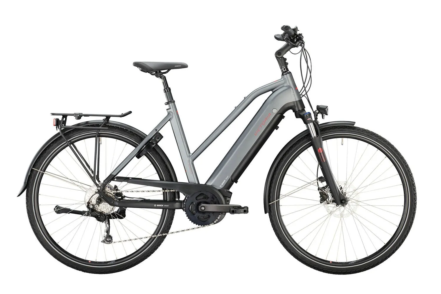 Victoria eTrekking 12.6 Grey Matt 28" 500 Wh Trapez, Hersteller-grey matt, 48cm Victoria eTrekking 12.6 Grey Matt 28" 500 Wh Trapez, Hersteller-grey matt, 48cm