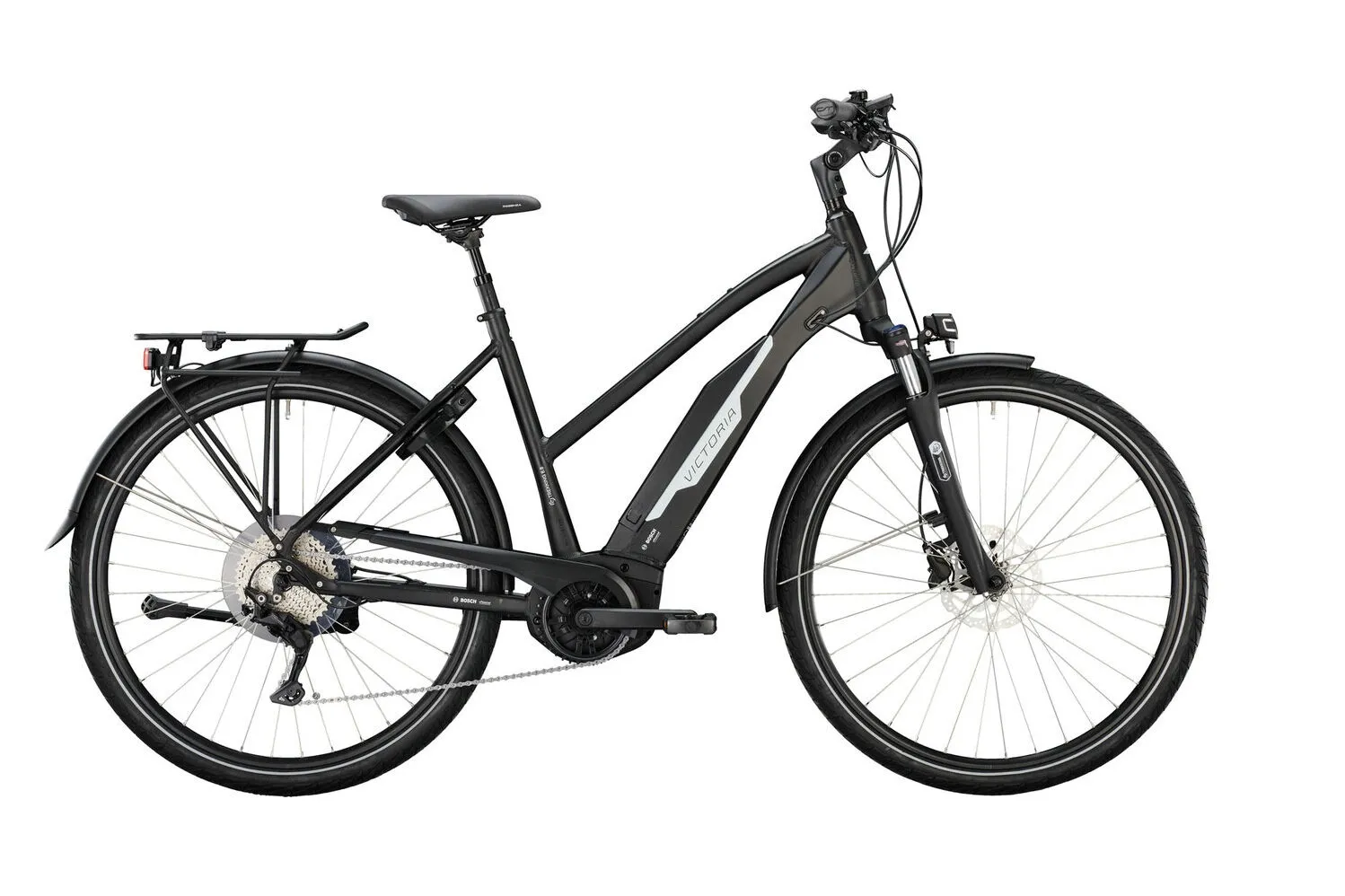 Victoria eTrekking 8.8 Black Matt 28" 500 Wh Trapez, Schwarz, 48cm Victoria eTrekking 8.8 Black Matt 28" 500 Wh Trapez, Schwarz, 48cm