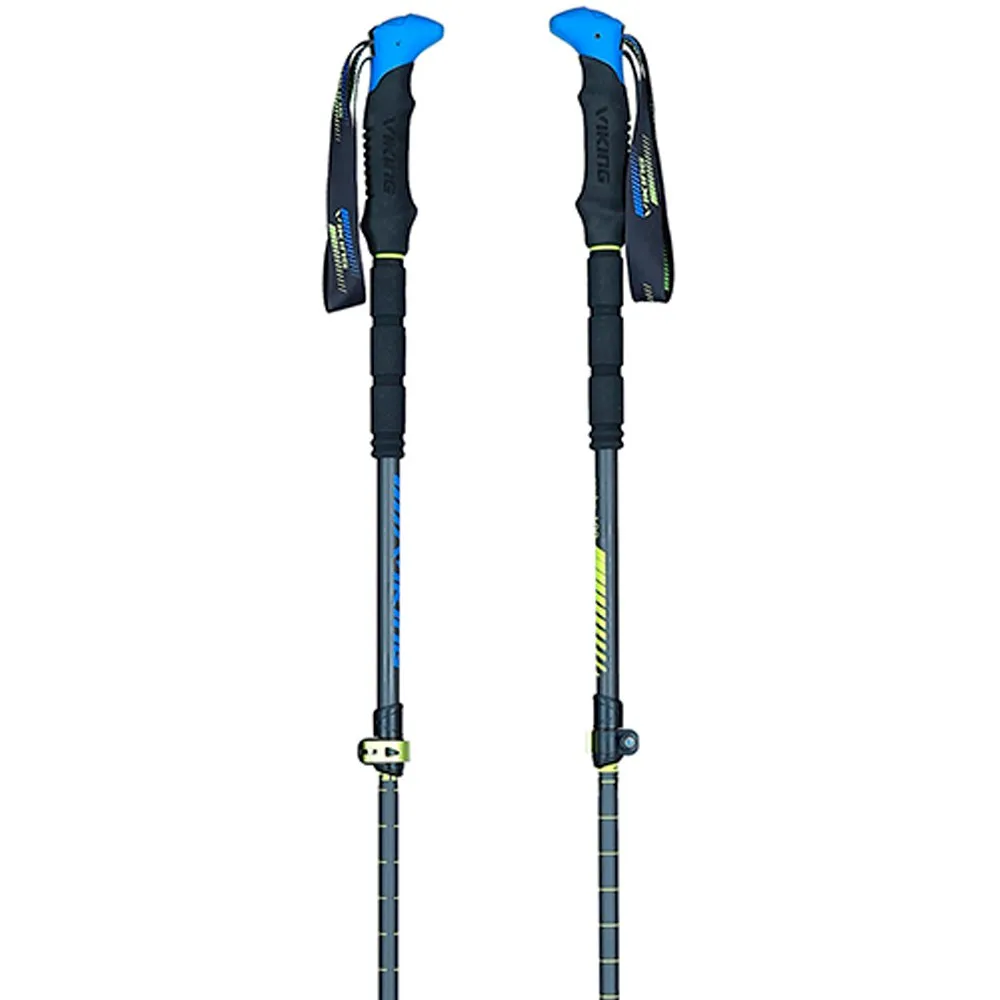 Viking Carbo Lite Stöcke, Lime / blue, One Size