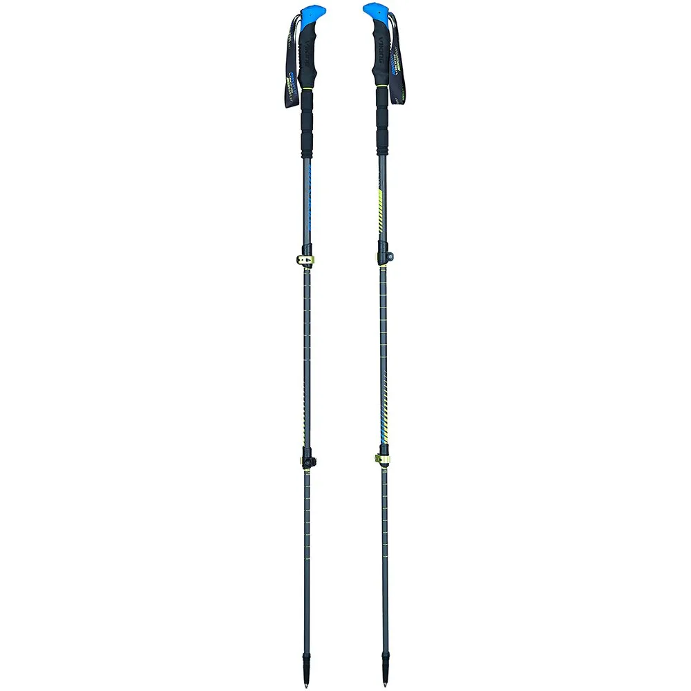 Viking Carbo Lite Stöcke, Lime / blue, One Size