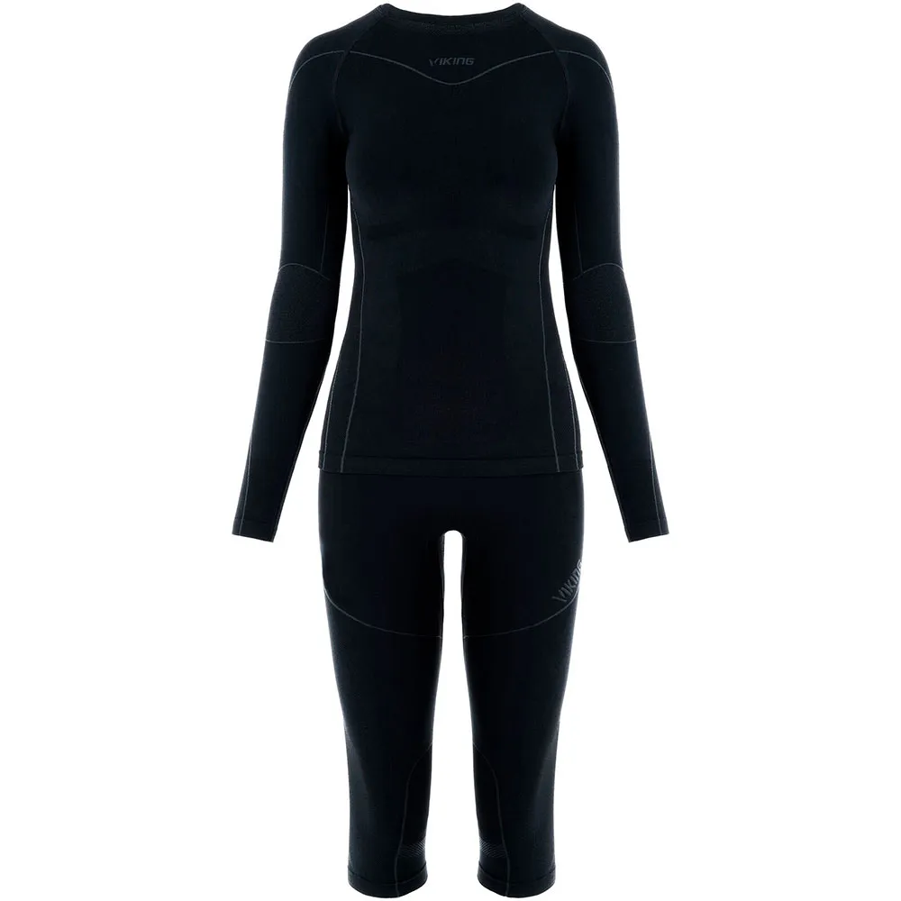 Viking Gaja 3/4 Funktionsunterwäsche-set, Black