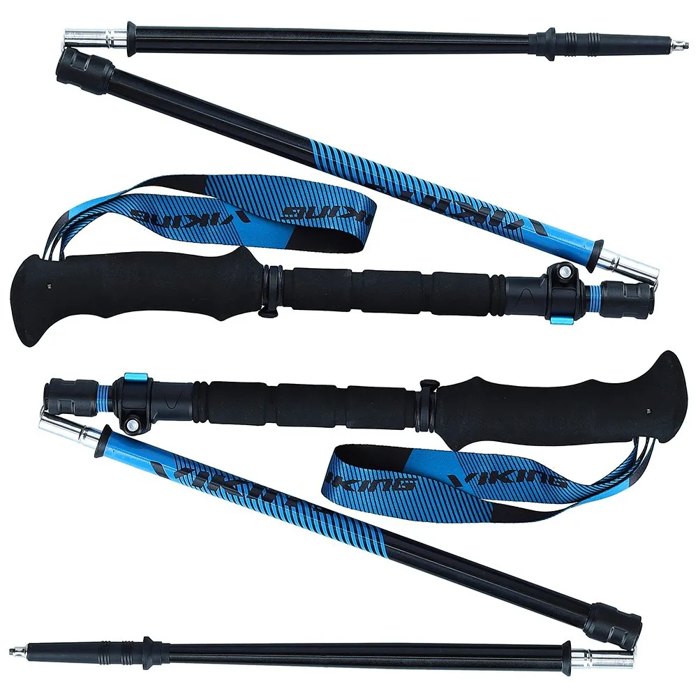 Viking Meru One Touch Stöcke, Black / blue, One Size