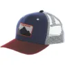 Navy blue / claret
