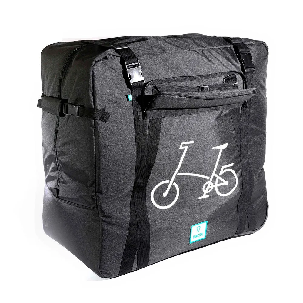 Vincita B132 20´´ Folding 2 Wheels Fahrrad Reisetasche, Black, One Size Vincita B132 20´´ Folding 2 Wheels Fahrrad Reisetasche, Black, One Size