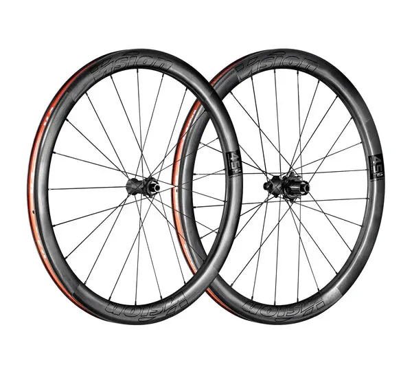Vision Laufradsatz Metron 45 SL Disc TL, Carbon schwarz, SHIMANO HG Vision Laufradsatz Metron 45 SL Disc TL, Carbon schwarz, SHIMANO HG