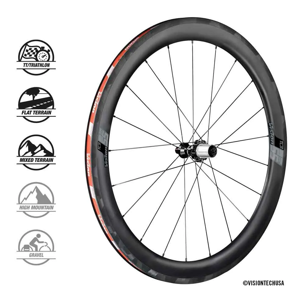 Vision Sc 55 Tubeless Rennrad Laufradsatz, Black, 9 x 100 / 9 x 130mm, Shimano/Sram HG Vision Sc 55 Tubeless Rennrad Laufradsatz, Black, 9 x 100 / 9 x 130mm, Shimano/Sram HG