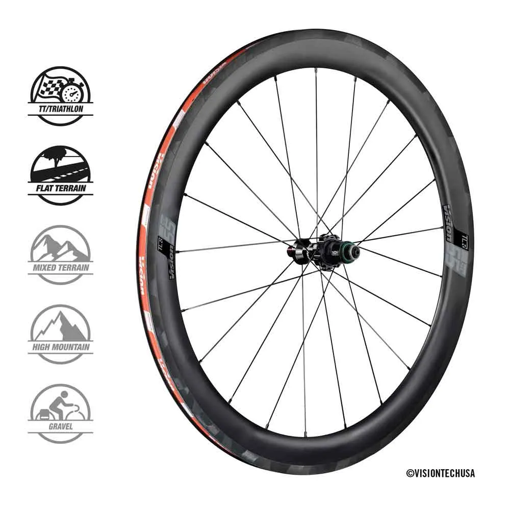 Vision Sc 55 Tubeless Rennrad Laufradsatz, Black, 9 x 100 / 9 x 130mm, Shimano/Sram HG Vision Sc 55 Tubeless Rennrad Laufradsatz, Black, 9 x 100 / 9 x 130mm, Shimano/Sram HG