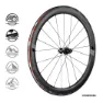 Vision Sc 55 Tubeless Rennrad Laufradsatz, Black, 9 x 100 / 9 x 130mm, Shimano/Sram HG