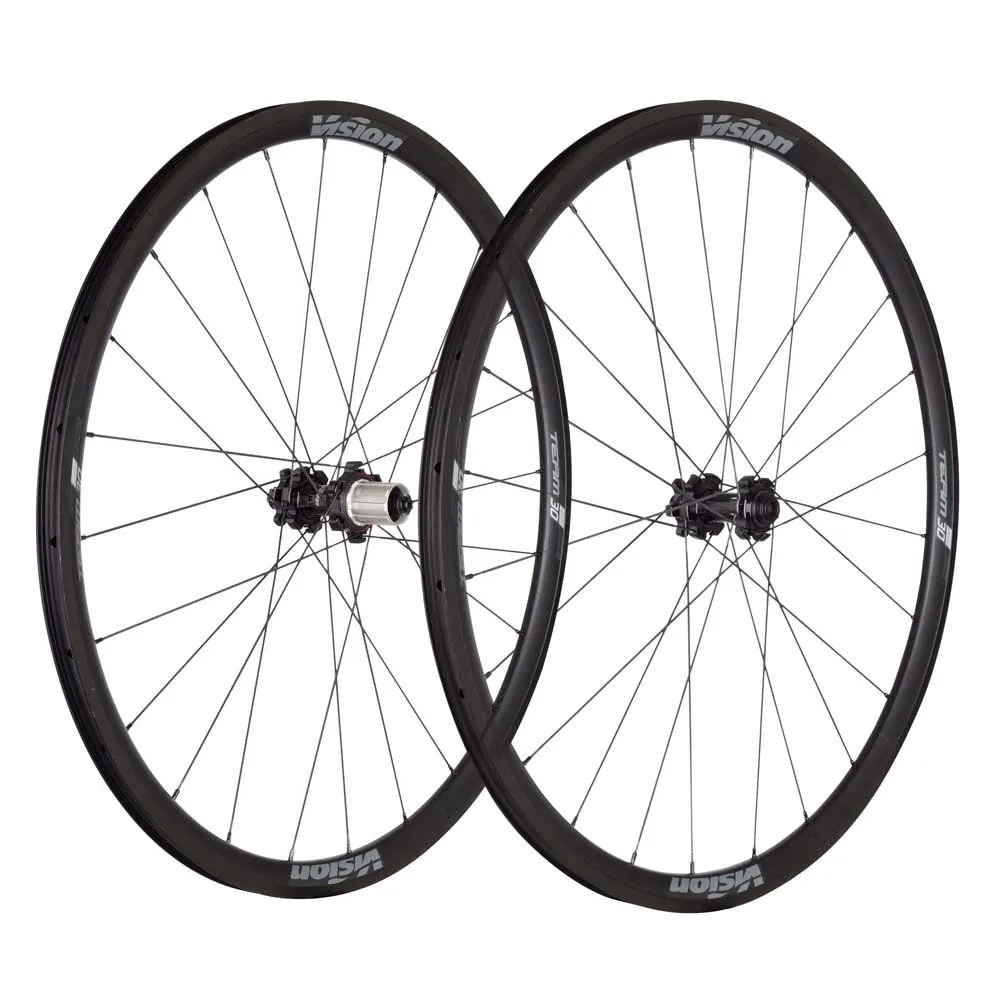 Vision Team 30 Cl Disc Tubeless Rennrad Laufradsatz, Black, 9/12/15 x 100 / 9/12 x 135/142mm, Shimano/Sram HG Vision Team 30 Cl Disc Tubeless Rennrad Laufradsatz, Black, 9/12/15 x 100 / 9/12 x 135/142mm, Shimano/Sram HG