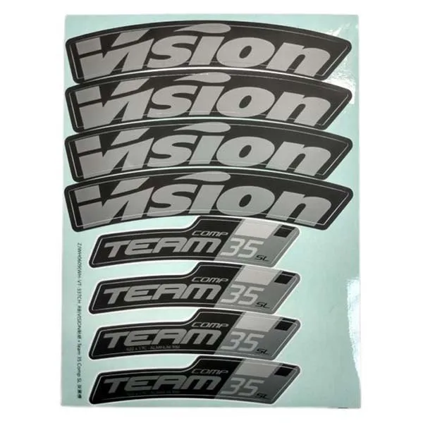 Vision Team35 Comp Rb Ch-tl Sl Zjwh0609 B1 Aufkleber, Black / grey, One Size