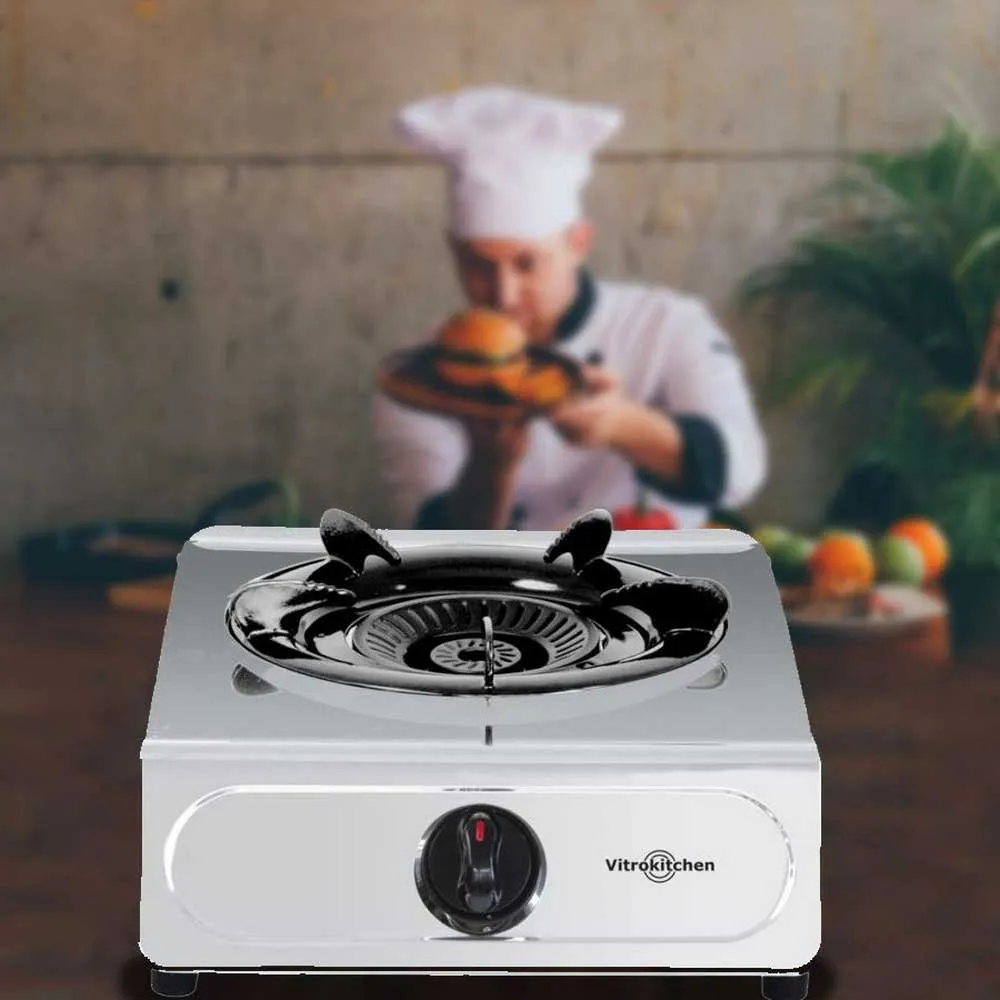 Vitrokitchen 160ib Gasring 1 Kochfeld, White / black, One Size Vitrokitchen 160ib Gasring 1 Kochfeld, White / black, One Size