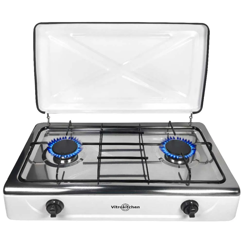 Vitrokitchen 202bb Gaskocher Campingküche, White, One Size