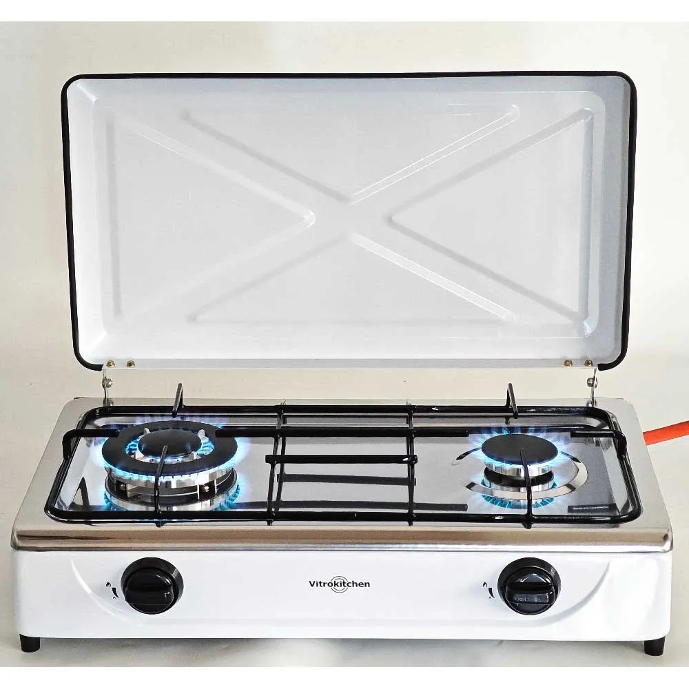 Vitrokitchen 252bb Gaskocher Campingküche, White, One Size Vitrokitchen 252bb Gaskocher Campingküche, White, One Size