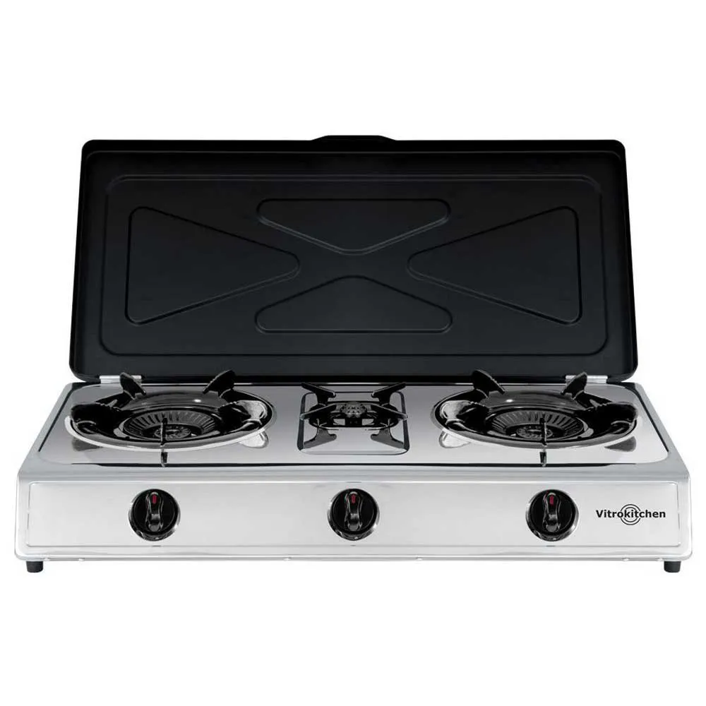 Vitrokitchen 360ib Gaskocher Campingküche 3 Brennern, White / black, One Size Vitrokitchen 360ib Gaskocher Campingküche 3 Brennern, White / black, One Size