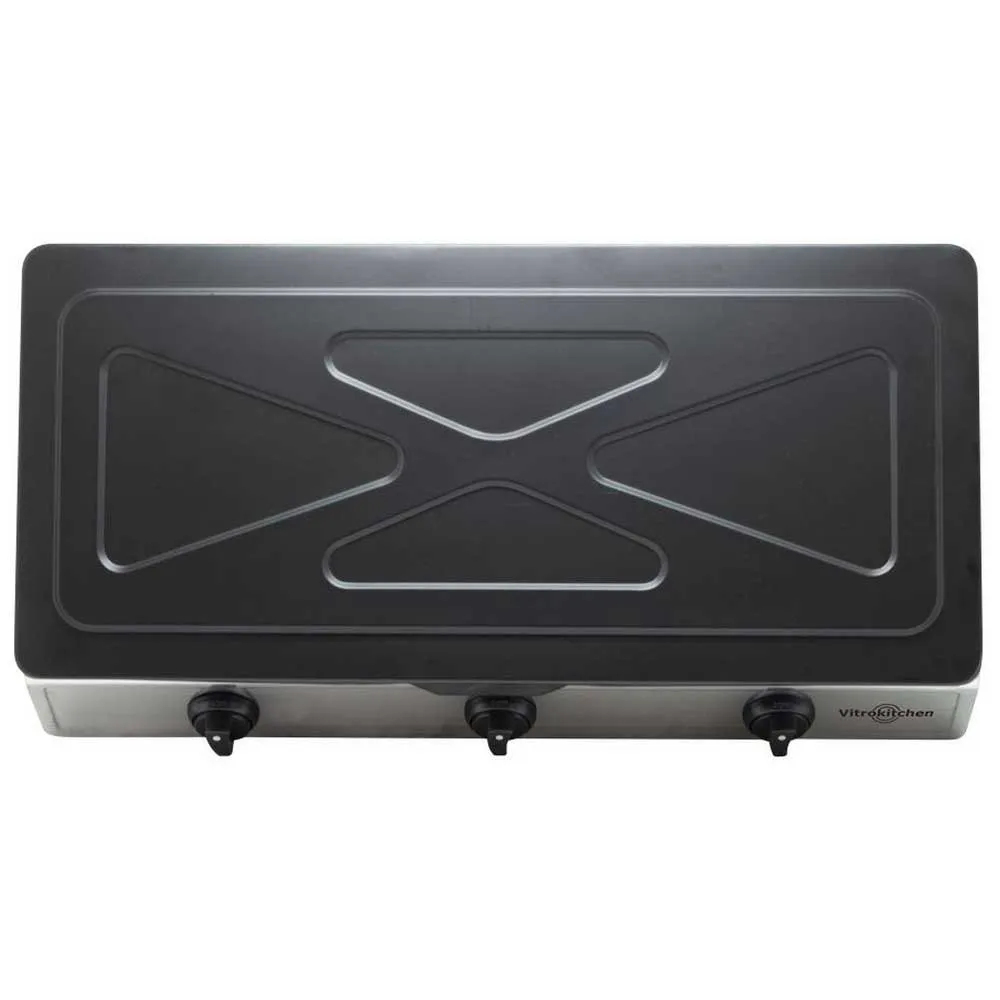 Vitrokitchen 360ib Gaskocher Campingküche 3 Brennern, White / black, One Size Vitrokitchen 360ib Gaskocher Campingküche 3 Brennern, White / black, One Size