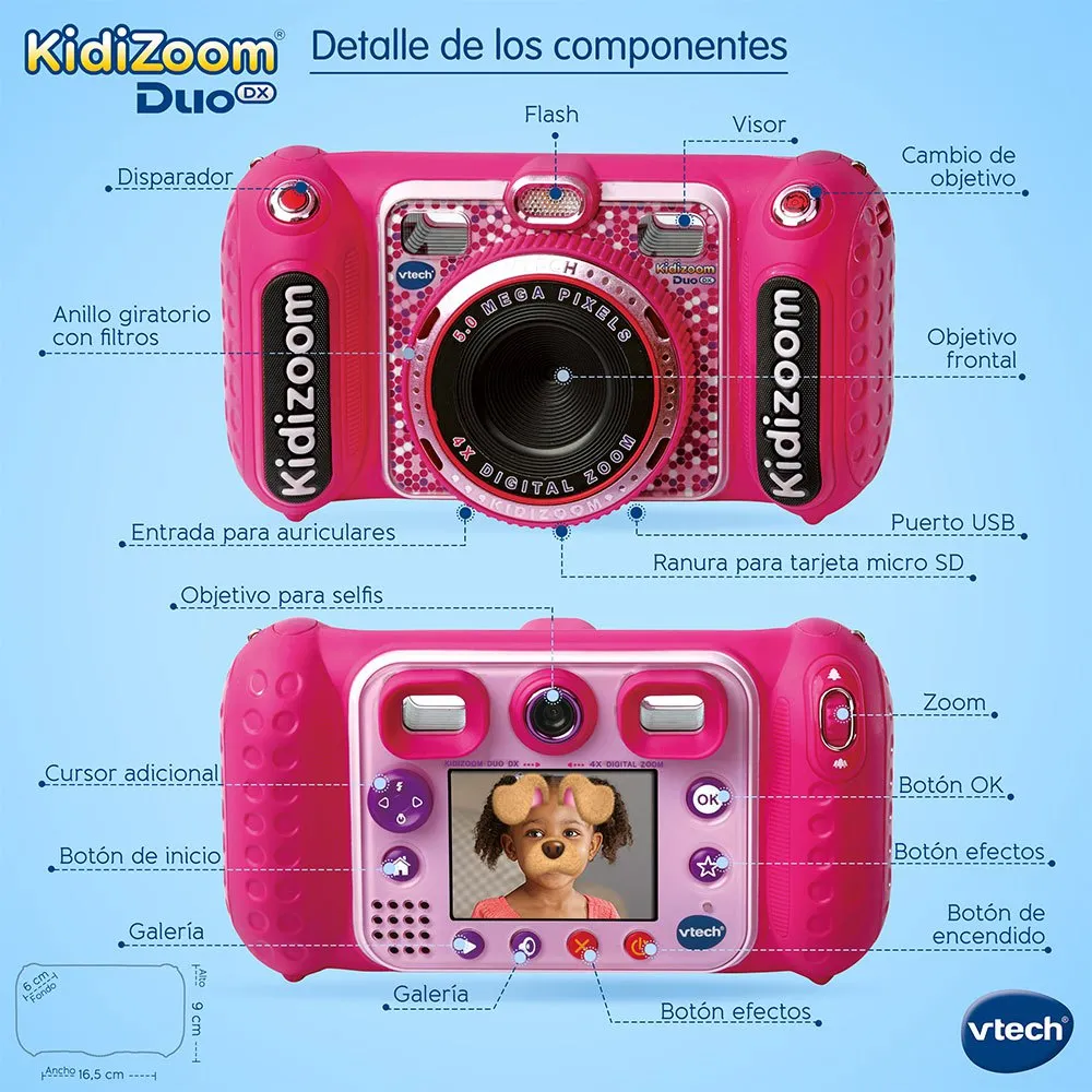 Vtech Kidizoom Duo Dx Kamera, Pink, One Size Vtech Kidizoom Duo Dx Kamera, Pink, One Size
