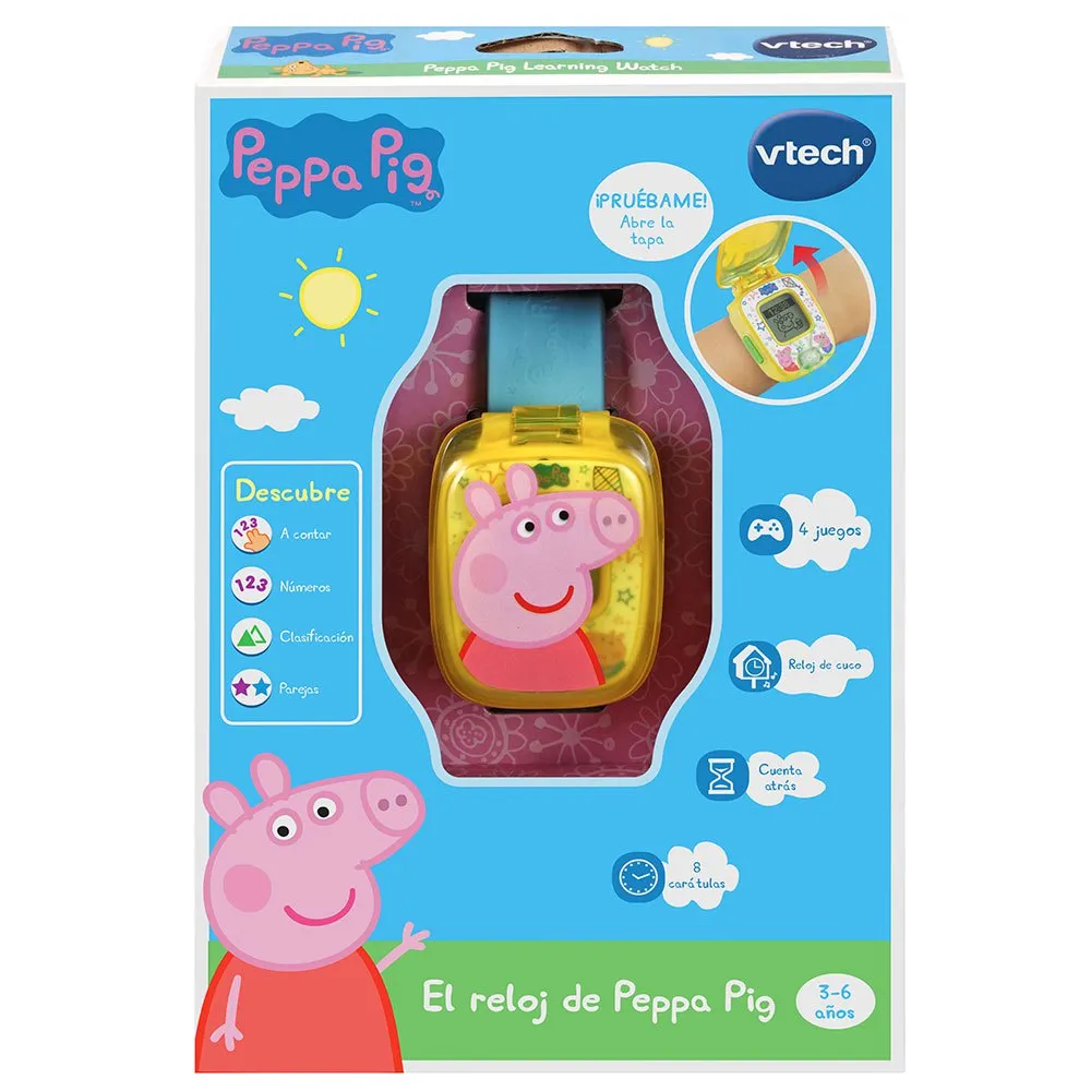 Vtech Peppa Pig ´s Uhr Lernspielzeug Für Kinder Version Spanisch, Blue, One Size Vtech Peppa Pig ´s Uhr Lernspielzeug Für Kinder Version Spanisch, Blue, One Size