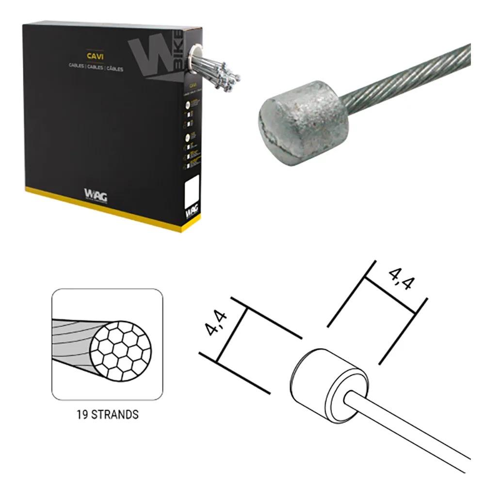 Wag Shimano/sram 1.1 X 1950 Mm Schaltzug, Steel, One Size Wag Shimano/sram 1.1 X 1950 Mm Schaltzug, Steel, One Size
