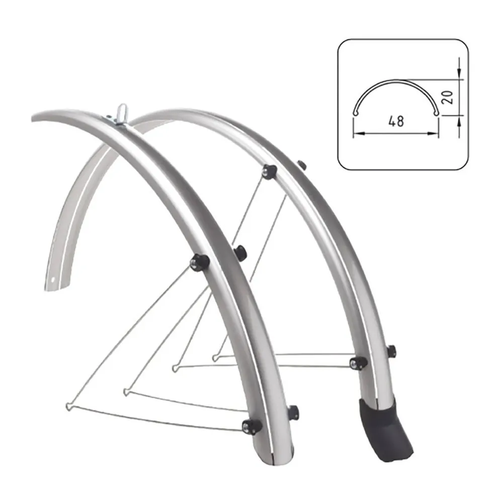 Wag Zeus 2 28´´ X 48 Mm Schutzblech-set, Silver, 28" Wag Zeus 2 28´´ X 48 Mm Schutzblech-set, Silver, 28"