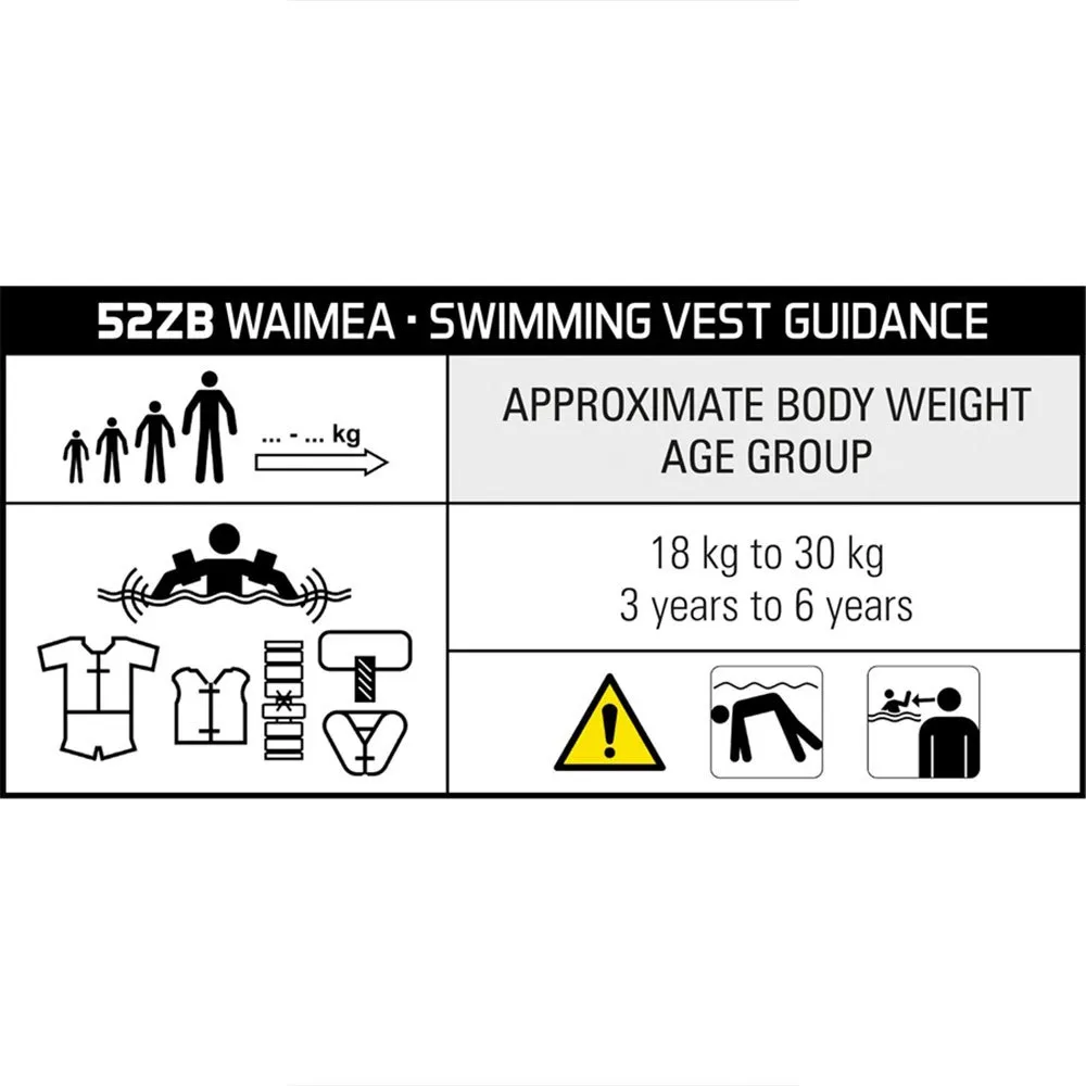 Waimea Animal Swimming Schwimmweste unisex, Orange / black / white, 3-6Y