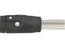 Weber Deichselanschluss mit Schloss für Vierkantrohr gequetscht, Schwarz, 23.5mm