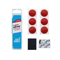 WELDTITE Red Devils Schlauchreparaturset mit roten selbstklebenden Flicken - Schachtel mit 6 selbstklebenden Flicken 25mm + Bimssteinpapier mit Anleitung Unisex