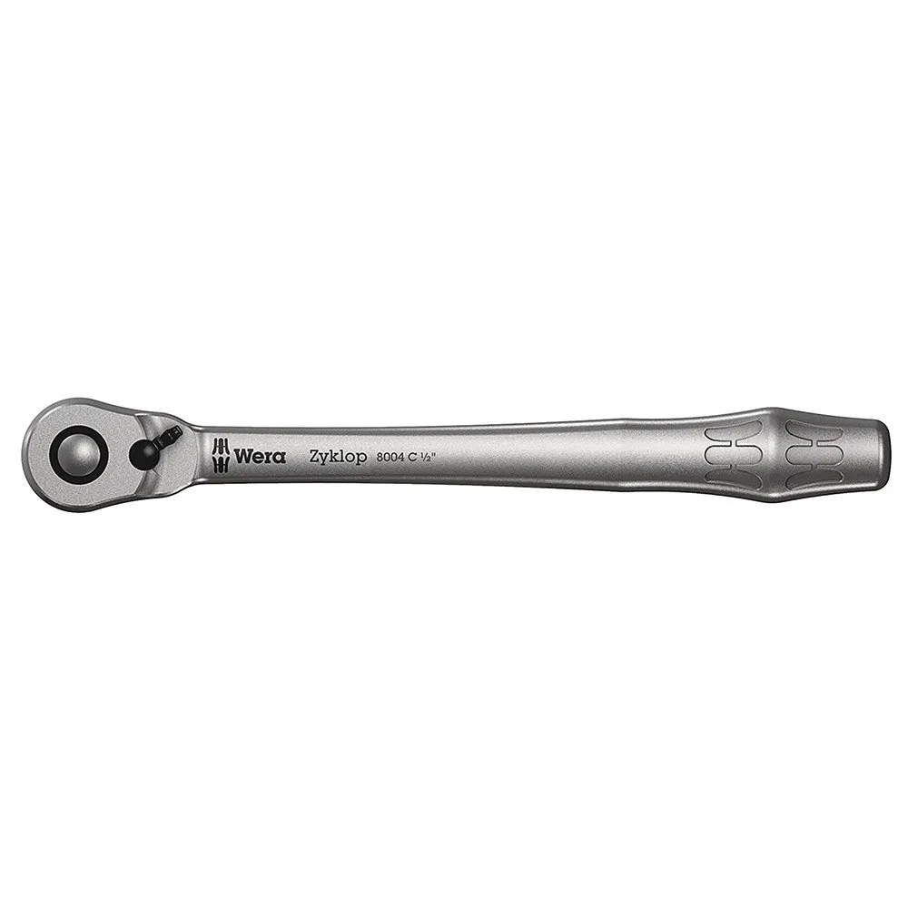 Wera 8004 C Zyklop Metal Ratchet 1/2 Drive Werkzeug, Silver, One Size