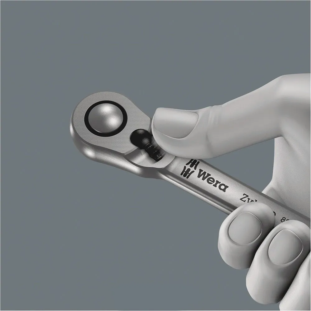 Wera 8004 C Zyklop Metal Ratchet 1/2 Drive Werkzeug, Silver, One Size