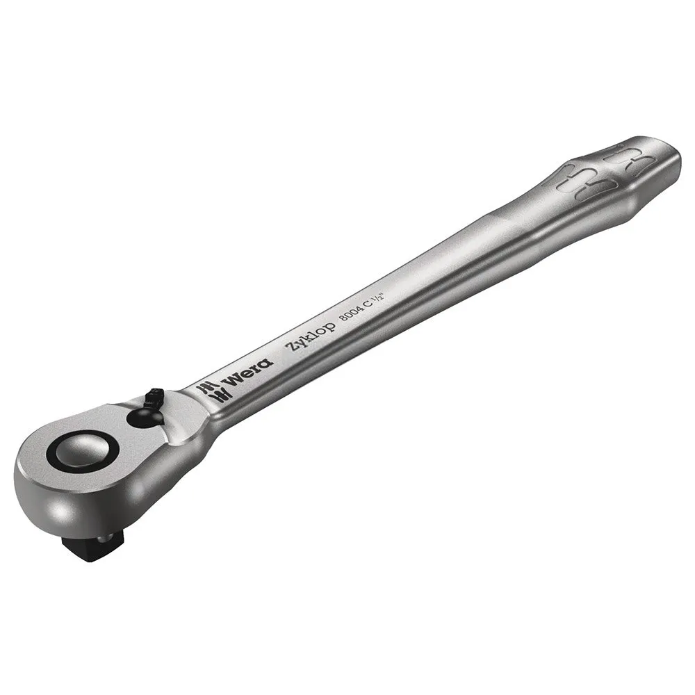 Wera 8004 C Zyklop Metal Ratchet 1/2 Drive Werkzeug, Silver, One Size