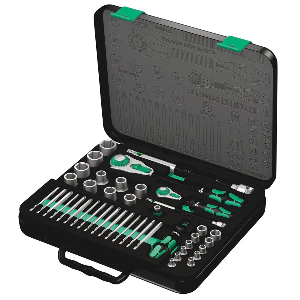 Wera 8100 Sa/sc 2 Zyklop Speed-ratschensatz, Silver, One Size