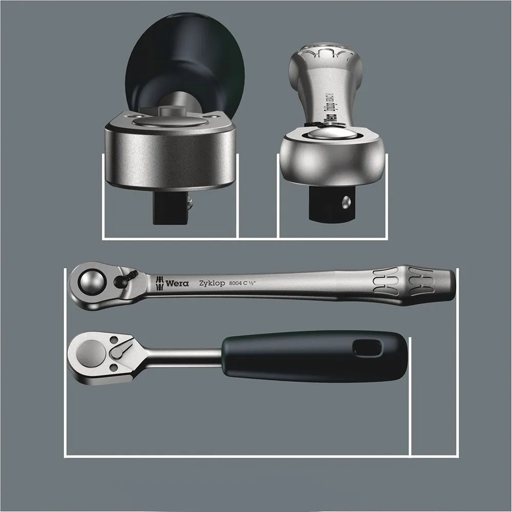 Wera 8100 Sc 8 Zyklop Metall-ratschensatz, Silver, One Size Wera 8100 Sc 8 Zyklop Metall-ratschensatz, Silver, One Size