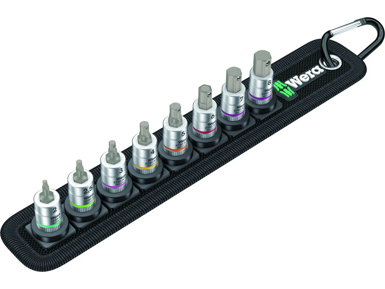 Wera Belt A 2 Zyklop Innensechskant Bitnuss-Satz mit Haltefunktion, Schwarz, one_size Wera Belt A 2 Zyklop Innensechskant Bitnuss-Satz mit Haltefunktion, Schwarz, one_size