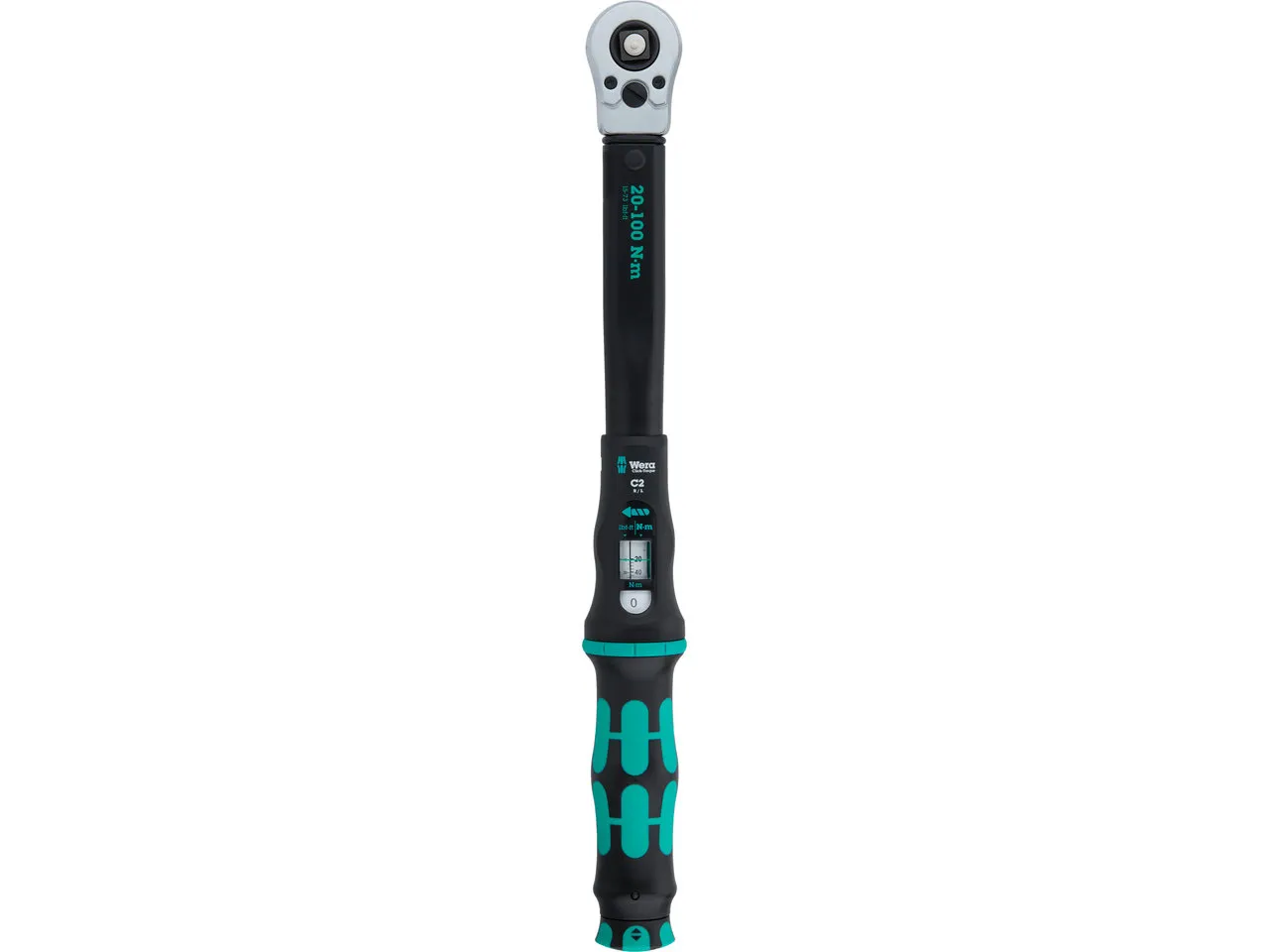 Wera Click-Torque C 2 Push R/L Drehmomentschlüssel, Schwarz-grün, 20-100 Nm Wera Click-Torque C 2 Push R/L Drehmomentschlüssel, Schwarz-grün, 20-100 Nm