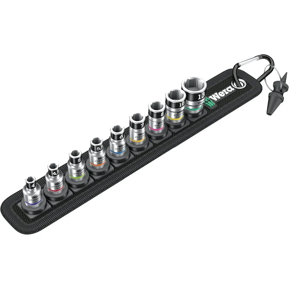 Wera Gürtel A 1 Zyklop Steckschlüssel-satz Haltefunktion 1/4 Antrieb, Silver / black, One Size
