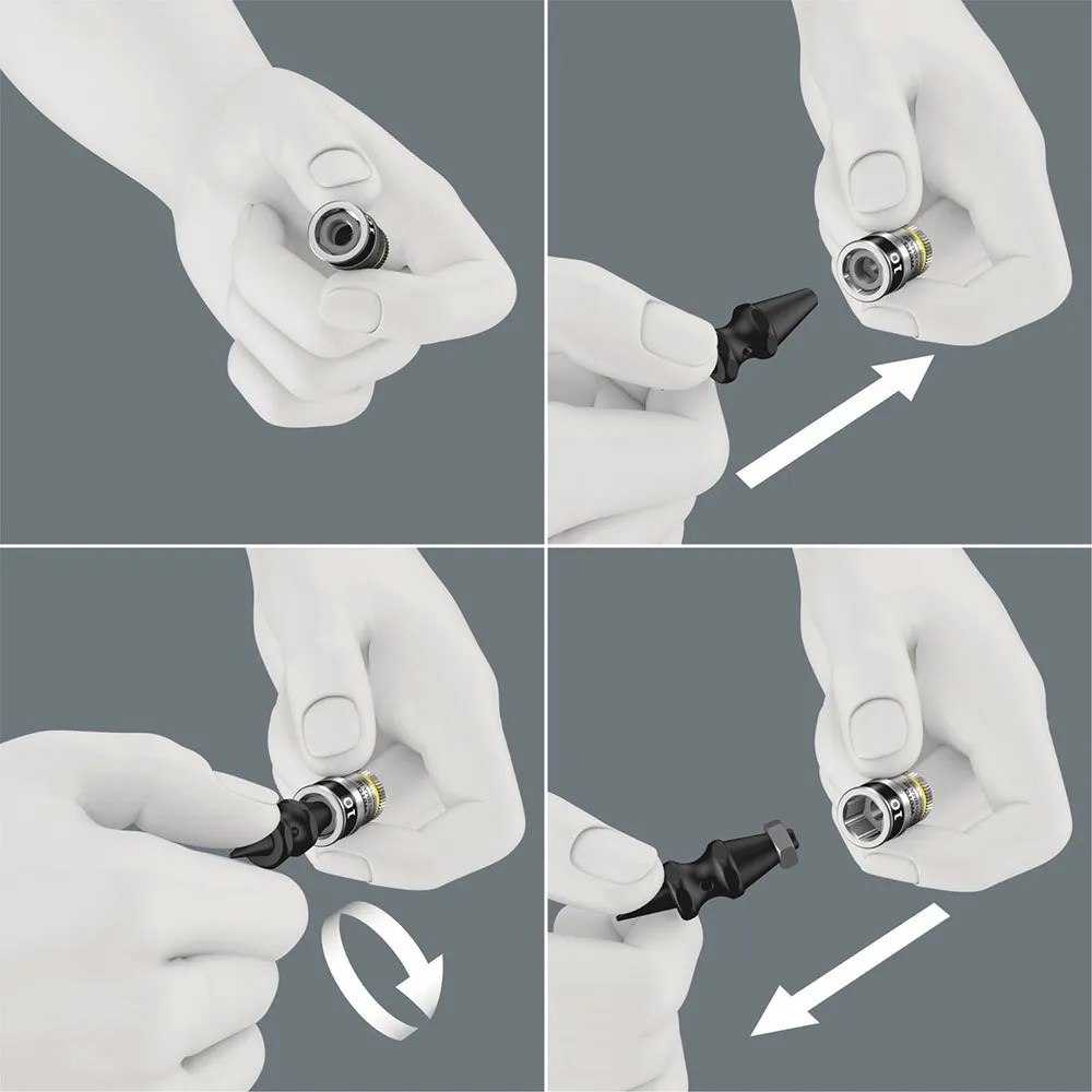 Wera Gürtel A 1 Zyklop Steckschlüssel-satz Haltefunktion 1/4 Antrieb, Silver / black, One Size
