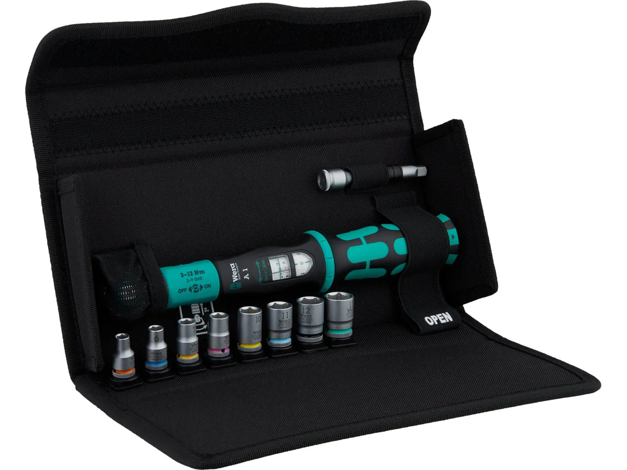 Wera Safe-Torque A 1 Drehmomentschlüssel Set, Schwarz-grün, 2-12 Nm Wera Safe-Torque A 1 Drehmomentschlüssel Set, Schwarz-grün, 2-12 Nm