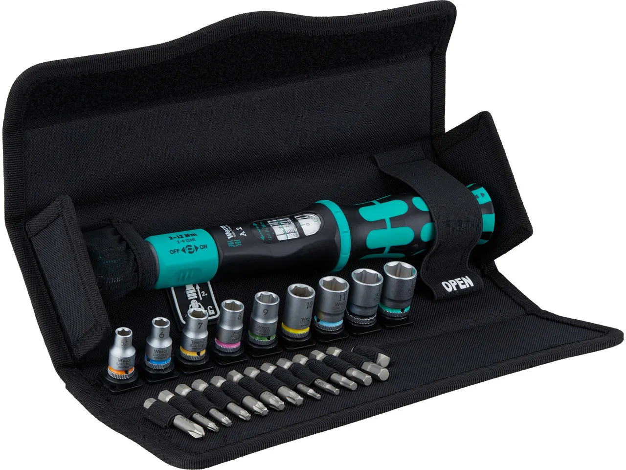 Wera Safe-Torque A 2 Drehmomentschlüssel Set, Schwarz-grün, 2-12 Nm Wera Safe-Torque A 2 Drehmomentschlüssel Set, Schwarz-grün, 2-12 Nm