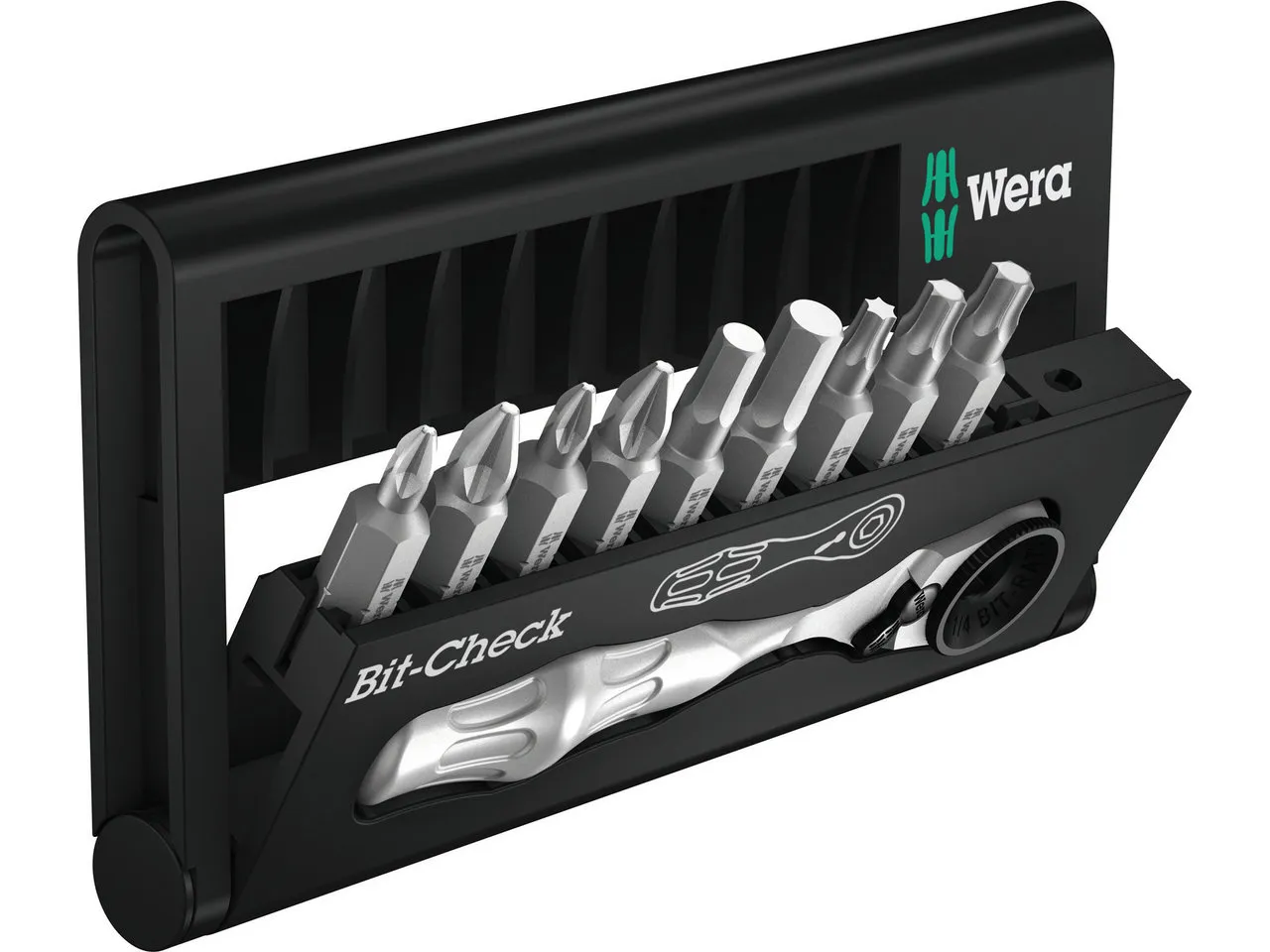 Wera Zyklop Mini Ratsche 1/4" mit Bit-Check Satz, Grau, one_size Wera Zyklop Mini Ratsche 1/4" mit Bit-Check Satz, Grau, one_size