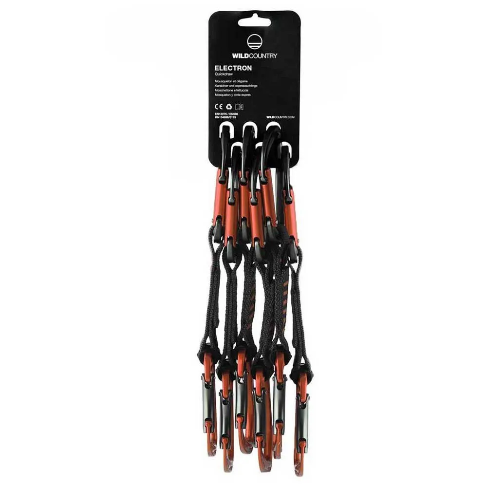 Wild Country Electron Sport Expressschlinge 6 Einheiten, Orange / black, 12cm Wild Country Electron Sport Expressschlinge 6 Einheiten, Orange / black, 12cm