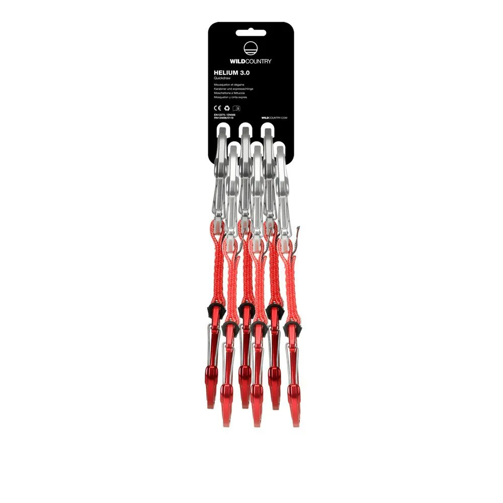 Wild Country Helium 3.0 Expressschlinge 6 Einheiten, Red, 10cm Wild Country Helium 3.0 Expressschlinge 6 Einheiten, Red, 10cm