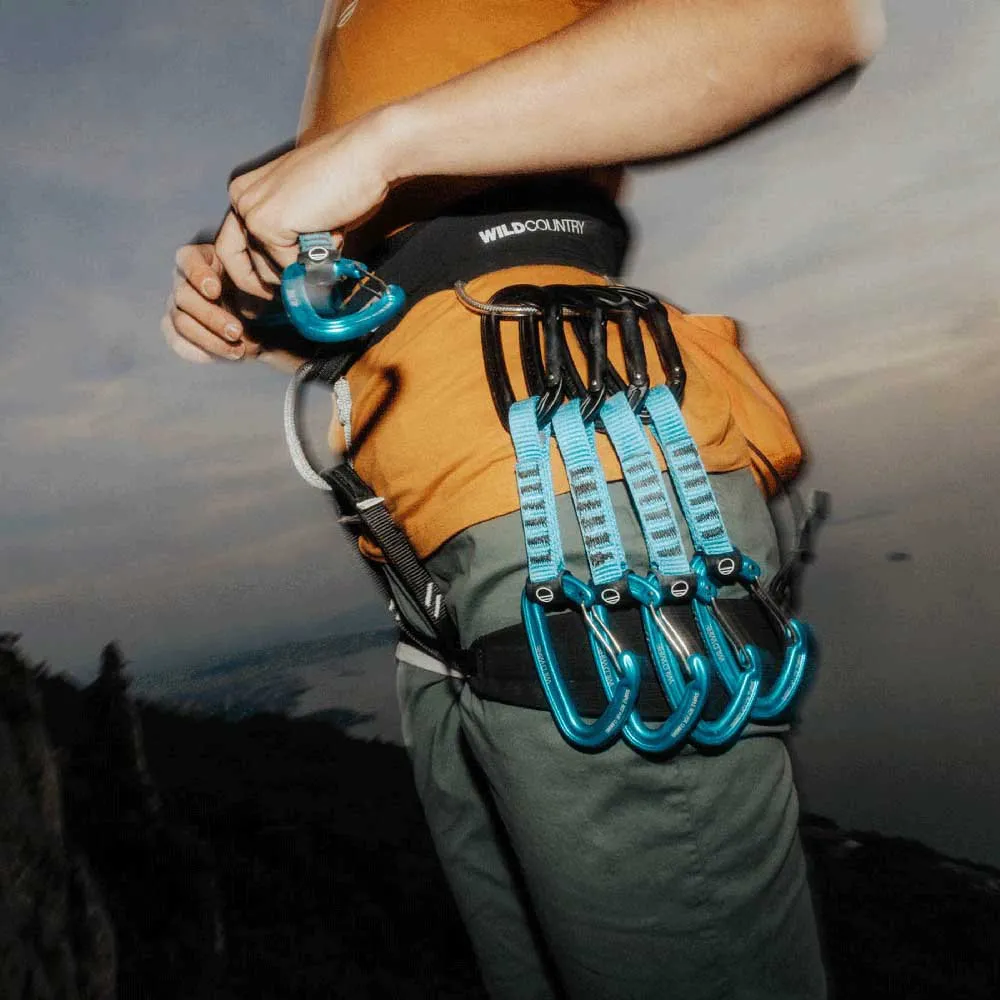Wild Country Wildhibrid Pack Expressschlinge 6 Einheiten, Black / turquoise, 12cm Wild Country Wildhibrid Pack Expressschlinge 6 Einheiten, Black / turquoise, 12cm