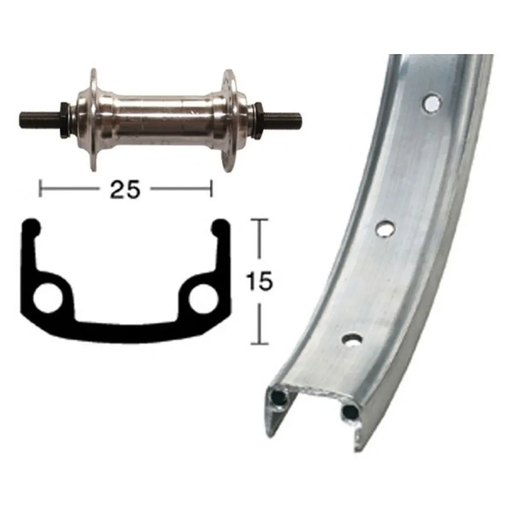 Winora 24 Mtb Vorderrad, Matte silver, 9 x 100mm Winora 24 Mtb Vorderrad, Matte silver, 9 x 100mm