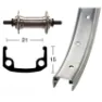 Winora 26´´ Mtb Vorderrad, Matte silver, 9 x 100mm