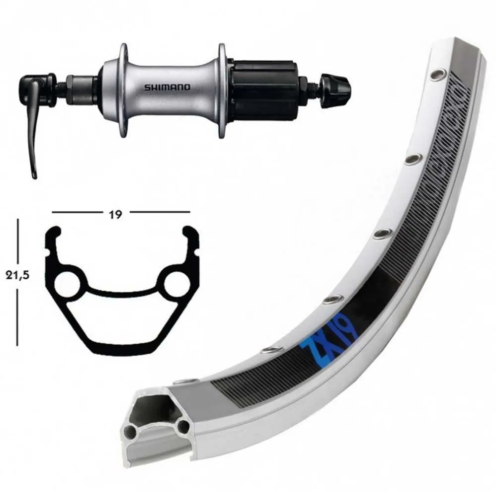 Winora Exal Zx 19 700 Qr Shimano Acera T3000 8s Hinterrad, Silver, 10 x 135mm Winora Exal Zx 19 700 Qr Shimano Acera T3000 8s Hinterrad, Silver, 10 x 135mm