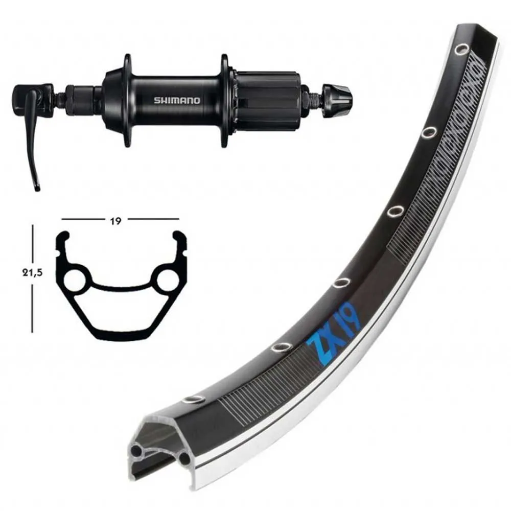 Winora Exal Zx 19 700 Qr Shimano Ty500 Hinterrad, Black / silver, 10 x 135mm Winora Exal Zx 19 700 Qr Shimano Ty500 Hinterrad, Black / silver, 10 x 135mm