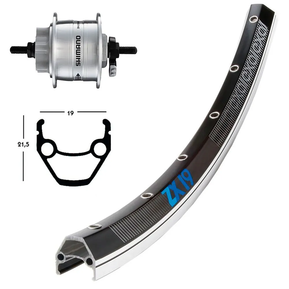 Winora Exal Zx 19 Qr Dynamo Shimano Dh3d32 Vorderrad, Black / silver, 9 x 100mm Winora Exal Zx 19 Qr Dynamo Shimano Dh3d32 Vorderrad, Black / silver, 9 x 100mm