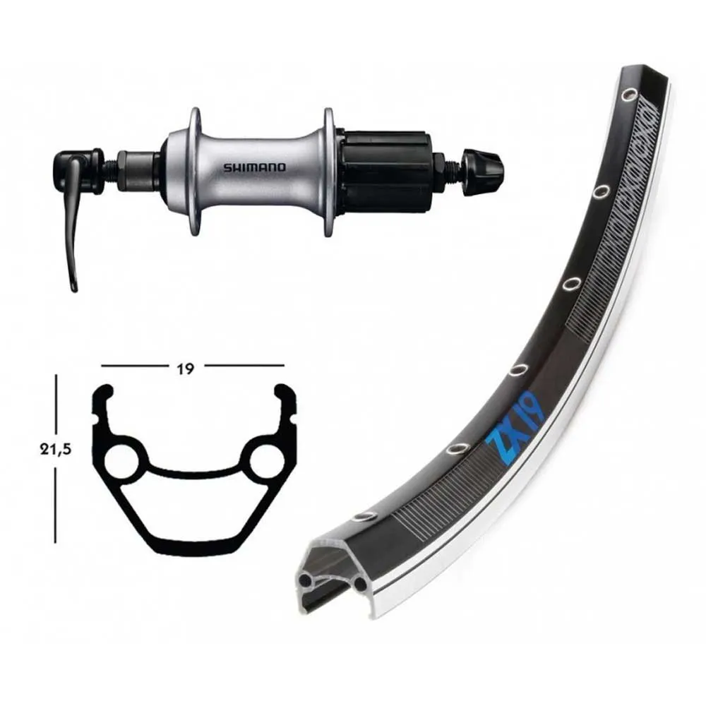 Winora Exal Zx 19 Qr Shimano Acera T3000 26´´ Hinterrad, Black / silver, 10 x 135mm